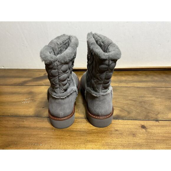 COACH Suede Ivy Boots Size 6 B Heather Grey - Picture 7 of 11